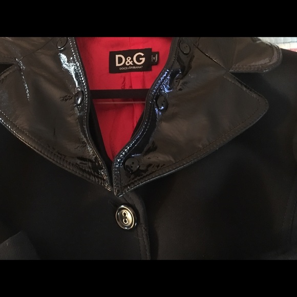 Dolce & Gabbana Wool Coat with Leather - Picture 3 of 8